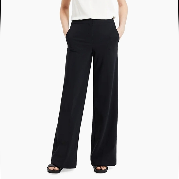 NEW THEORY HW Wide Trouser Black Pants Size 12 - Picture 1 of 16